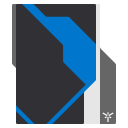 27M Blue : Black Folder Icon