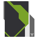 27M Green : Black Folder Icon