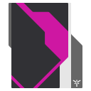 27M Magenta : Black Folder Icon