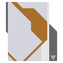 27M Brown : White Folder Icon