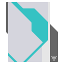 27M Cyan : White Folder Icon
