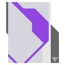 27M Violet : White Folder Icon